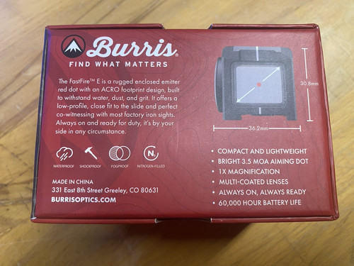 Burris fastfire 5 moa - 1x,